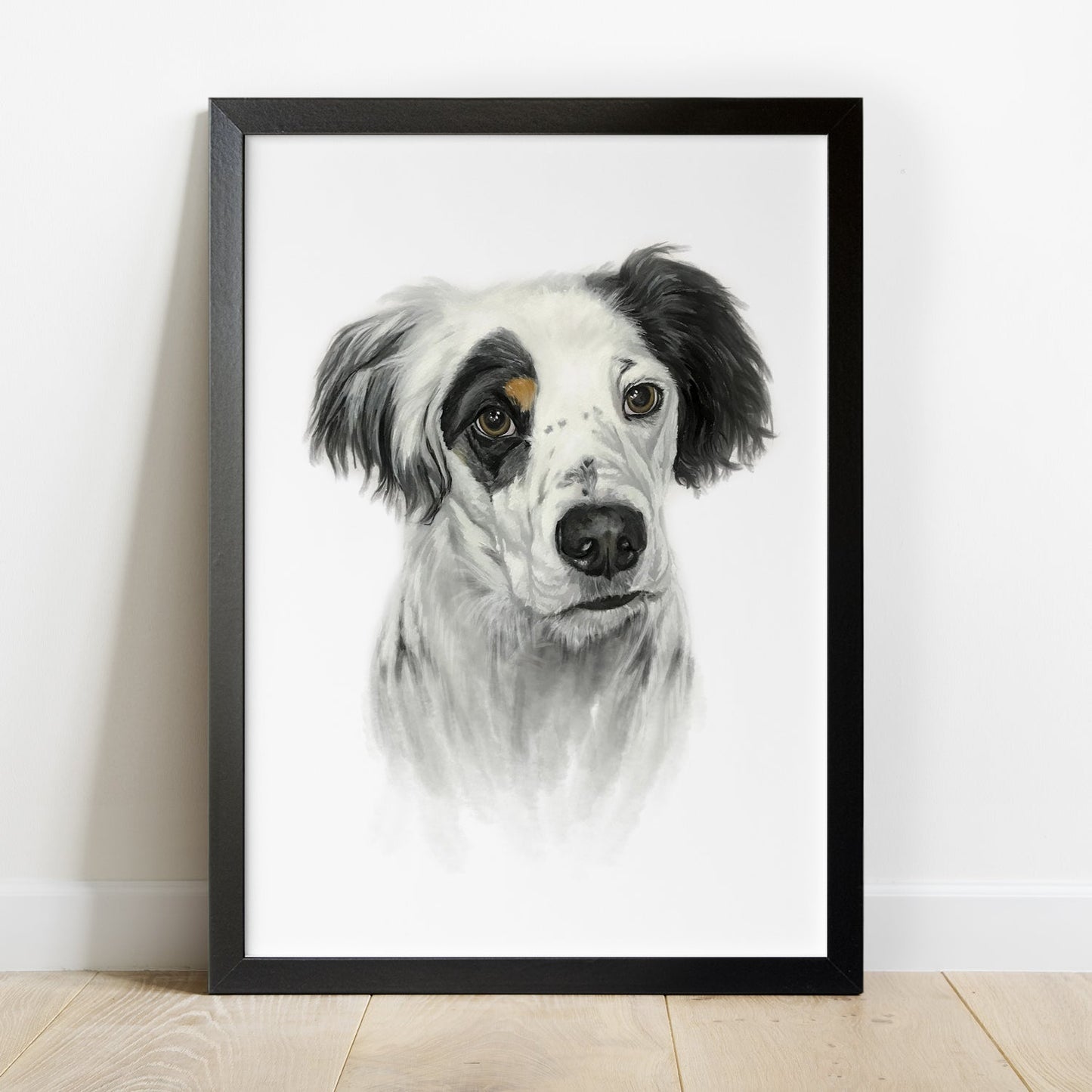 Portret Clasic de Câine Personalizat, Realizat După Fotografie, 100% Pictură Manuală Autentică în Acuarelă
