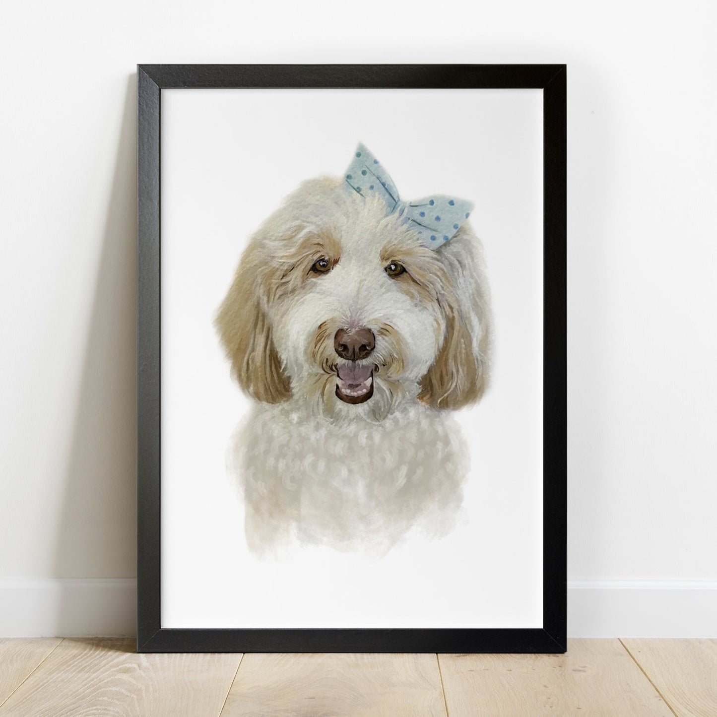Portret Clasic de Câine Personalizat, Realizat După Fotografie, 100% Pictură Manuală Autentică în Acuarelă