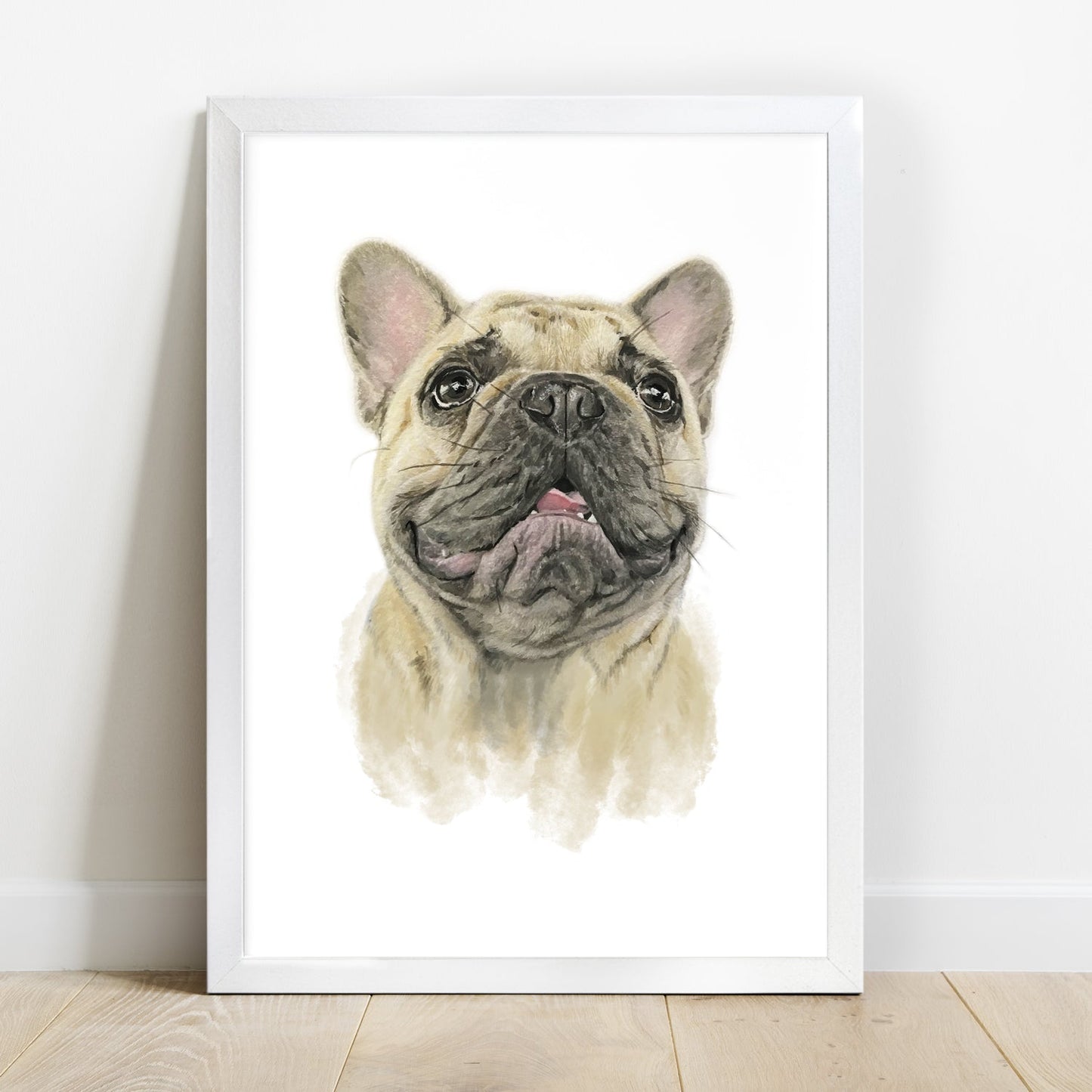 Portret Clasic de Câine Personalizat, Realizat După Fotografie, 100% Pictură Manuală Autentică în Acuarelă
