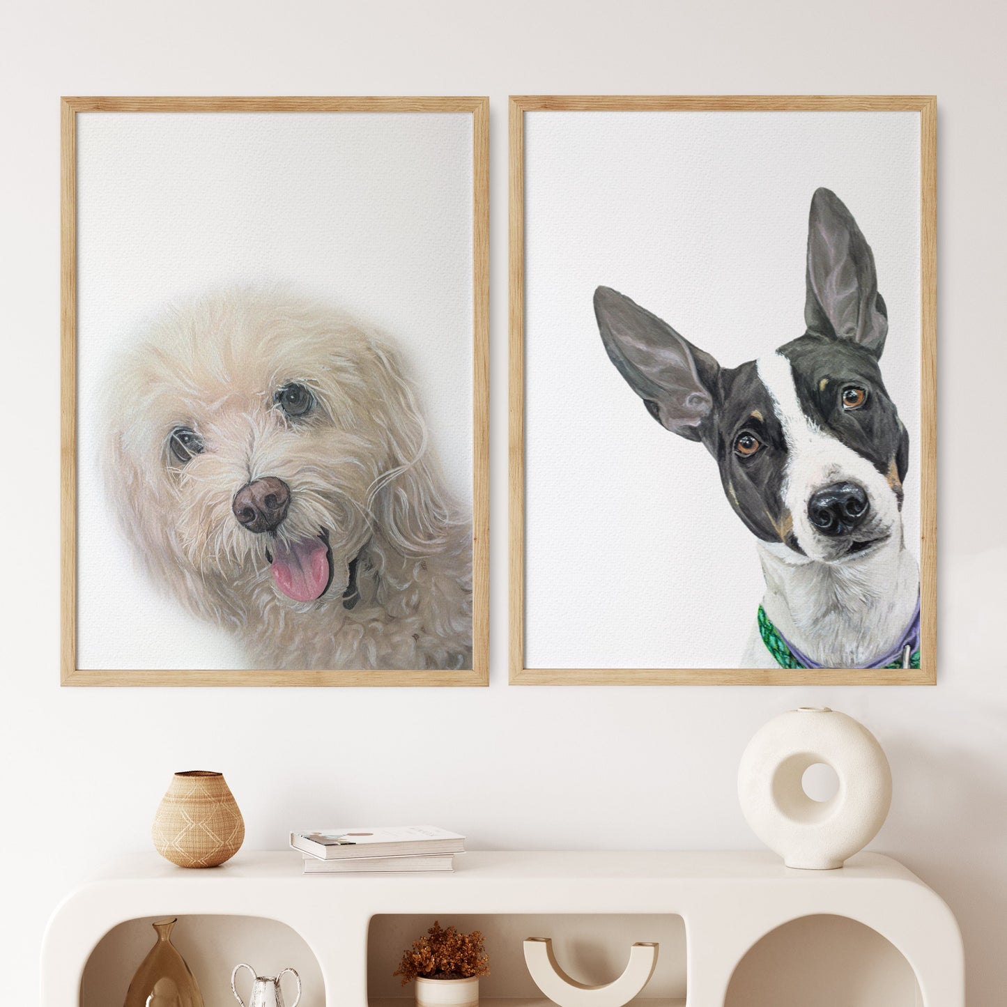 Portret Clasic de Câine Personalizat, Realizat După Fotografie, 100% Pictură Manuală Autentică în Acuarelă